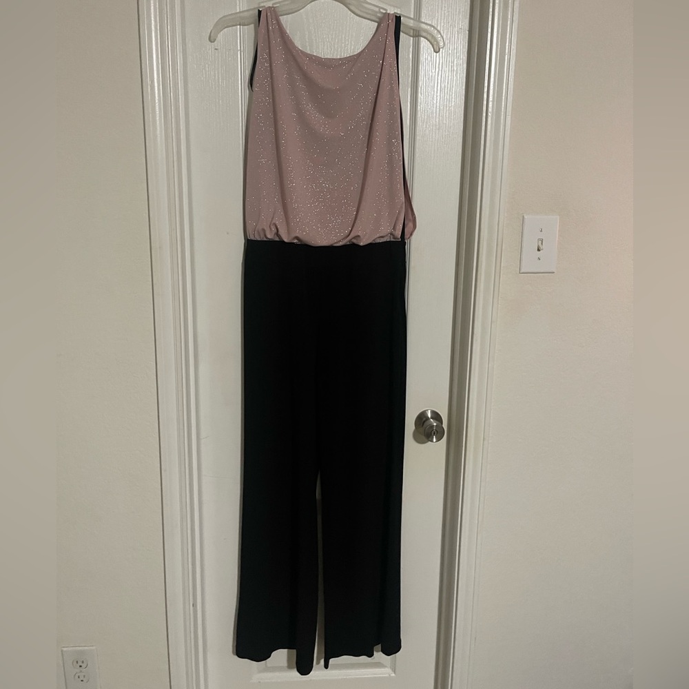 Jump suit with sequin top